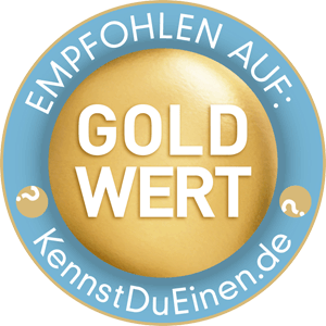 "Gold Wert" laut Meinung von KennstDuEinen.de KennstDuEinen.de Auszeichnung
